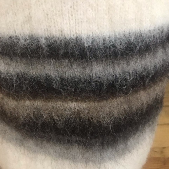 ALIS Vintage Iceland 100% Wool Maxi Skirt Cream Black Women's Size Medium - Picture 8 of 13